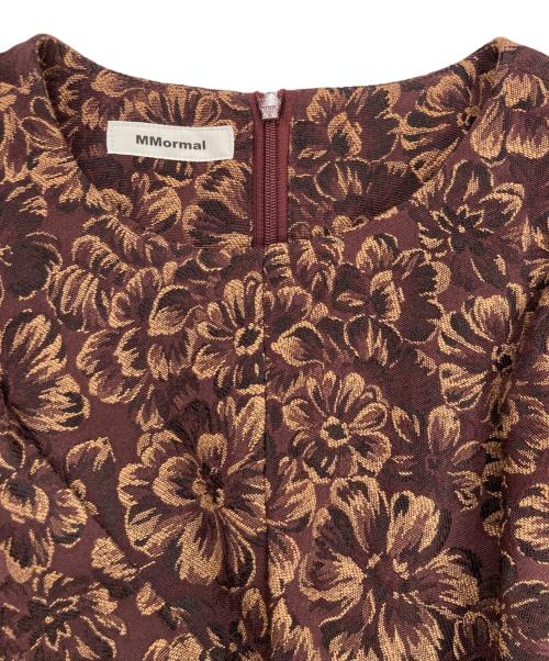 MMormal（モーマル）MMormal (モーマル) フラワーフリルワンピース ブラウン サイズ:Fの古着・服飾アイテム