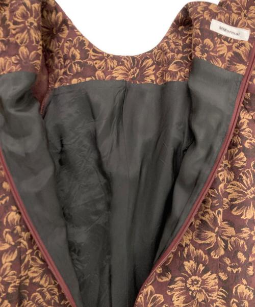 MMormal（モーマル）MMormal (モーマル) フラワーフリルワンピース ブラウン サイズ:Fの古着・服飾アイテム