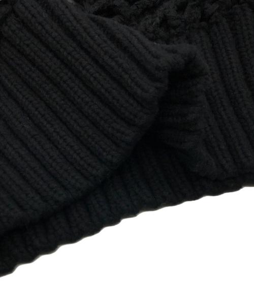 LEINWANDE（ラインヴァンド）LEINWANDE (ラインヴァンド) Mix Yarn Crochet Top ブラック サイズ:Fの古着・服飾アイテム