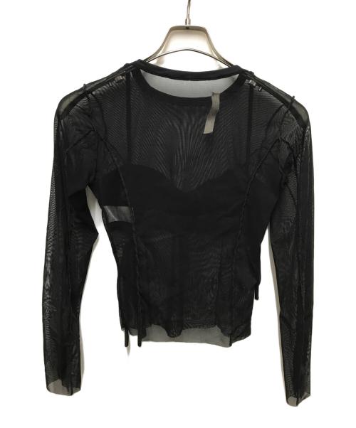 LEINWANDE（ラインヴァンド）LEINWANDE (ラインヴァンド) Mesh Combination Top ブラック サイズ:Sの古着・服飾アイテム