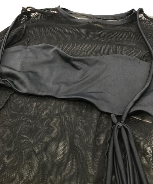 LEINWANDE（ラインヴァンド）LEINWANDE (ラインヴァンド) Mesh Combination Top ブラック サイズ:Sの古着・服飾アイテム