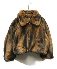 LEINWANDE（ラインヴァンド）の古着「Faux-fur Jacket/フェイクファージャケット」｜ブラウン