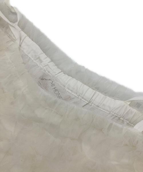 Honey mi Honey（ハニーミーハニー）Honey mi Honey (ハニーミーハニー) tulle frill camisole ホワイト サイズ:Freeの古着・服飾アイテム