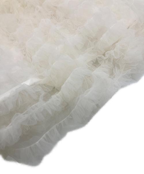 Honey mi Honey（ハニーミーハニー）Honey mi Honey (ハニーミーハニー) tulle frill camisole ホワイト サイズ:Freeの古着・服飾アイテム