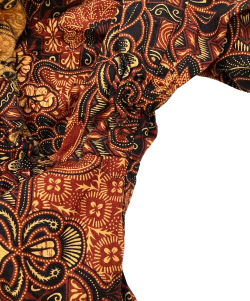 CASA FLINE（カーサフライン）CASA FLINE (カーサフライン) タイバティックドレス オレンジ×ブラック サイズ:Freeの古着・服飾アイテム