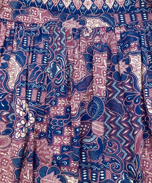 CASA FLINE（カーサフライン）CASA FLINE (カーサフライン) タイバティックドレス オレンジ×ブラック サイズ:Freeの古着・服飾アイテム