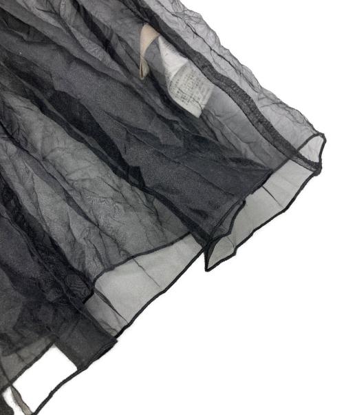 LEINWANDE（ラインヴァンド）LEINWANDE (ラインヴァンド) Recycle Organdy Pleats Dress/リサイクルオーガンジープリーツドレス ブラック サイズ:FREEの古着・服飾アイテム