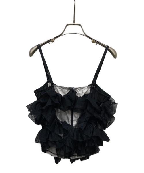 amphi（アンフィ）amphi (アンフィ) HOUGA (ホウガ) RUFFLED TOPS ブラック サイズ:Mの古着・服飾アイテム