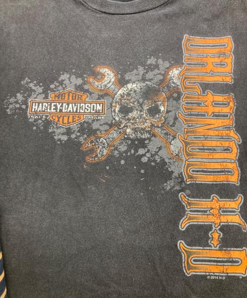 HARLEY-DAVIDSON（ハーレーダビッドソン）HARLEY-DAVIDSON (ハーレーダビッドソン) 両面スカルプリントTシャツ ブラック サイズ:2XLの古着・服飾アイテム