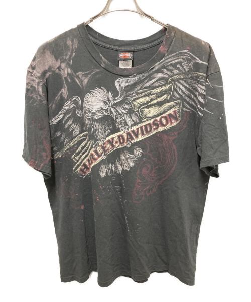 HARLEY-DAVIDSON（ハーレーダビッドソン）HARLEY-DAVIDSON (ハーレーダビッドソン) ホークスプリントTEE ブラック サイズ:XLの古着・服飾アイテム