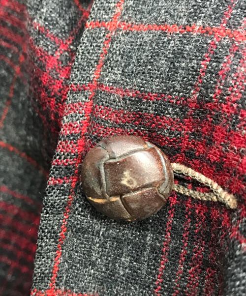 PENDLETON（ペンドルトン）PENDLETON (ペンドルトン) 50Sウールカバーオールジャケット グレー×レッド サイズ:Mの古着・服飾アイテム