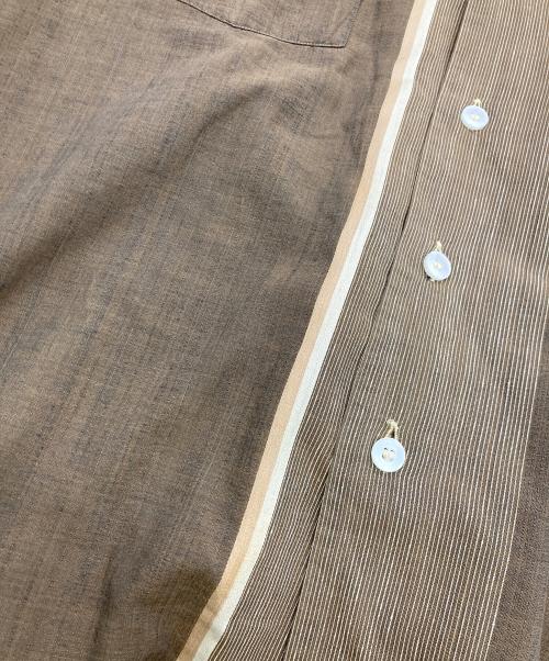 SWISS（スイス）SWISS (スイス) 50s-60s オープンカラーシャツ ブラウン サイズ:不明の古着・服飾アイテム