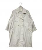 IENAイエナ）の古着「PE/ポプリンオーバートレンチコート」｜グレー