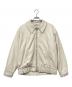 fallett（ファレット）の古着「Topstitch Vegan Leather Padded Blouson Ivory / エコレザージャケット」｜ホワイト