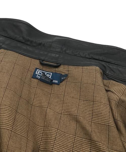 POLO RALPH LAUREN（ポロ・ラルフローレン）POLO RALPH LAUREN (ポロ・ラルフローレン) レザージャケット ブラック サイズ:XXLの古着・服飾アイテム