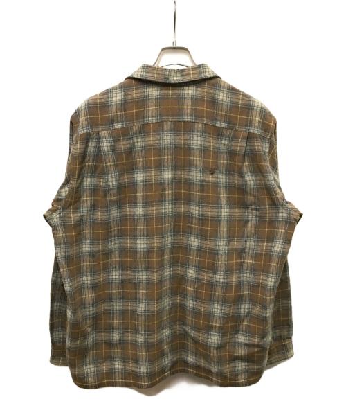 kentfield（ケントフィールド）kentfield (ケントフィールド) ウールループカラーシャツ ブラウン サイズ:Lの古着・服飾アイテム