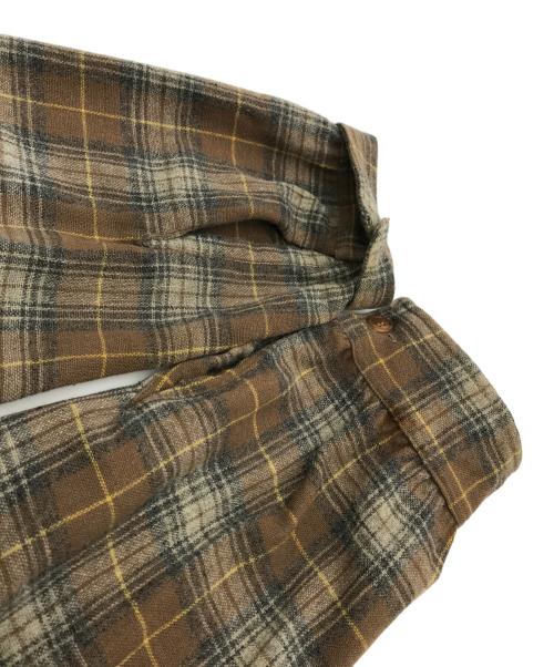 kentfield（ケントフィールド）kentfield (ケントフィールド) ウールループカラーシャツ ブラウン サイズ:Lの古着・服飾アイテム