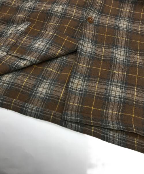 kentfield（ケントフィールド）kentfield (ケントフィールド) ウールループカラーシャツ ブラウン サイズ:Lの古着・服飾アイテム