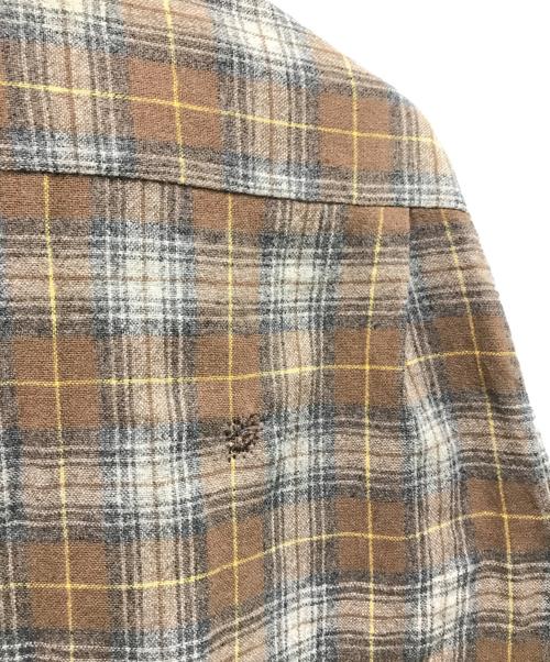 kentfield（ケントフィールド）kentfield (ケントフィールド) ウールループカラーシャツ ブラウン サイズ:Lの古着・服飾アイテム