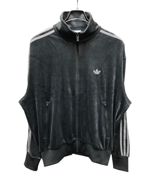 adidas（アディダス）adidas (アディダス) ファイヤーバード トラックトップ ベロア グレー サイズ:Lの古着・服飾アイテム