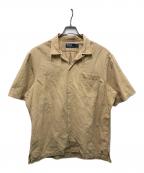 POLO RALPH LAURENポロ・ラルフローレン）の古着「90s コットンシルクオープンカラーシャツ」｜ベージュ