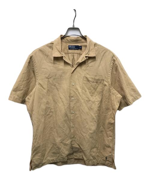 POLO RALPH LAUREN（ポロ・ラルフローレン）POLO RALPH LAUREN (ポロ・ラルフローレン) 90s コットンシルクオープンカラーシャツ ベージュ サイズ:Ⅼの古着・服飾アイテム