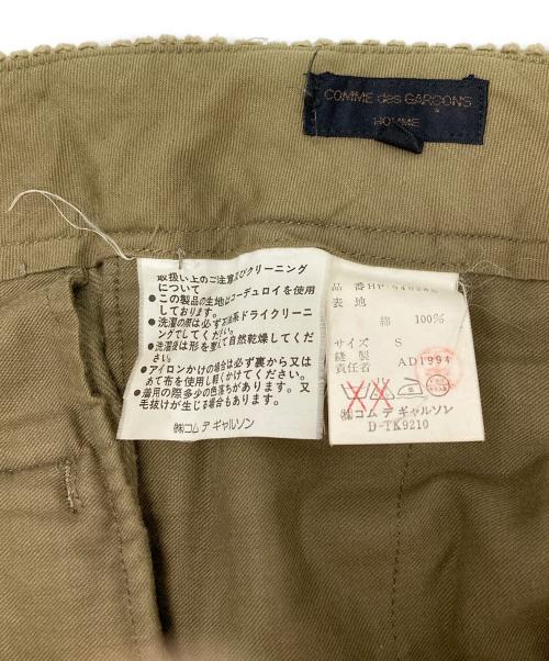 COMME des GARCONS HOMME（コムデギャルソン オム）COMME des GARCONS HOMME (コムデギャルソン オム) コーデュロイパンツ ブラウン サイズ:Sの古着・服飾アイテム