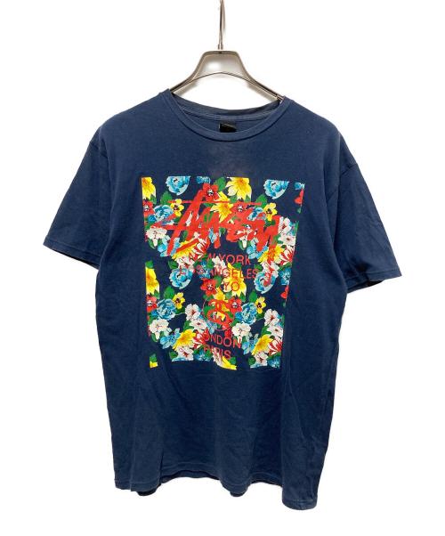 stussy（ステューシー）stussy (ステューシー) プリントTシャツ ネイビー サイズ:	SIZE Lの古着・服飾アイテム