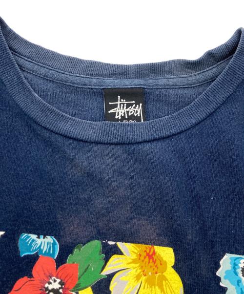 stussy（ステューシー）stussy (ステューシー) プリントTシャツ ネイビー サイズ:	SIZE Lの古着・服飾アイテム