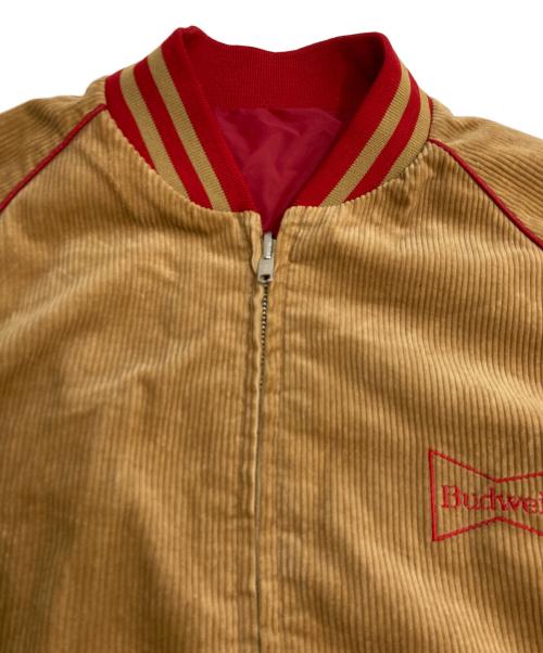 USED（ユーズド）USED (ユーズド) Budweiser. 企業ロゴリバーシブルジャケット ブラウン サイズ:LARGEの古着・服飾アイテム