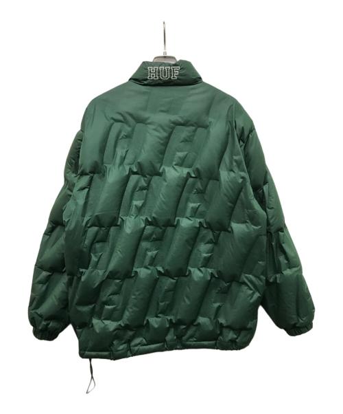 HUF（ハフ）HUF (ハフ) ダウンジャケット グリーン サイズ:Lの古着・服飾アイテム
