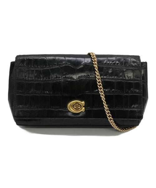 COACH（コーチ）COACH (コーチ) Alexa Turnlock Clutch/チェーンショルダーバッグ ブラックの古着・服飾アイテム