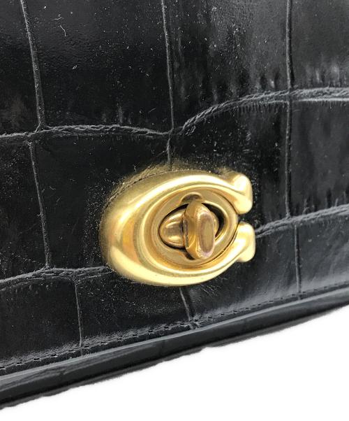 COACH（コーチ）COACH (コーチ) Alexa Turnlock Clutch/チェーンショルダーバッグ ブラックの古着・服飾アイテム