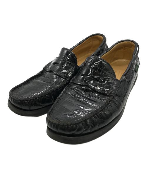 PARABOOT（パラブーツ）PARABOOT (パラブーツ) BEAMS (ビームス) CORSICA クロコ ブラック サイズ:7 1/2の古着・服飾アイテム