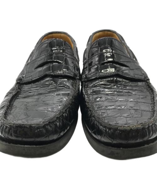 PARABOOT（パラブーツ）PARABOOT (パラブーツ) BEAMS (ビームス) CORSICA クロコ ブラック サイズ:7 1/2の古着・服飾アイテム