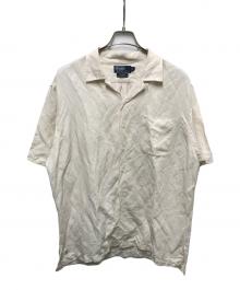POLO RALPH LAUREN（ポロ・ラルフローレン）の古着「90s CALDWELL シルクリネンループカラーシャツ」｜アイボリー