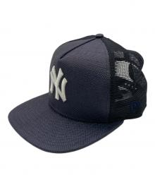 New Era×KITH（ニューエラ×キス）の古着「Raffia Capsメッシュキャップ」｜ネイビー