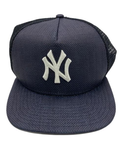 New Era（ニューエラ）New Era (ニューエラ) KITH (キス) Raffia Capsメッシュキャップ ネイビーの古着・服飾アイテム