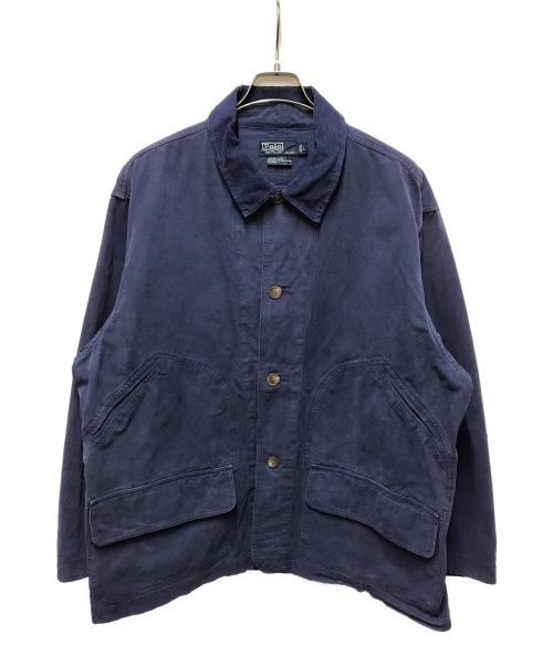POLO RALPH LAUREN（ポロ・ラルフローレン）POLO RALPH LAUREN (ポロ・ラルフローレン) 80s-90s コーデュロイカラーハンティングジャケット ネイビー サイズ:Lの古着・服飾アイテム