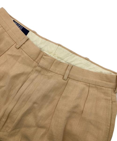 POLO RALPH LAUREN（ポロ・ラルフローレン）POLO RALPH LAUREN (ポロ・ラルフローレン) 80s-90s 2タックミックススラックス ベージュ サイズ:ーの古着・服飾アイテム