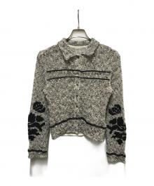 TODAYFUL（トゥデイフル）の古着「Embroidery Mesh Shirts」｜ベージュ