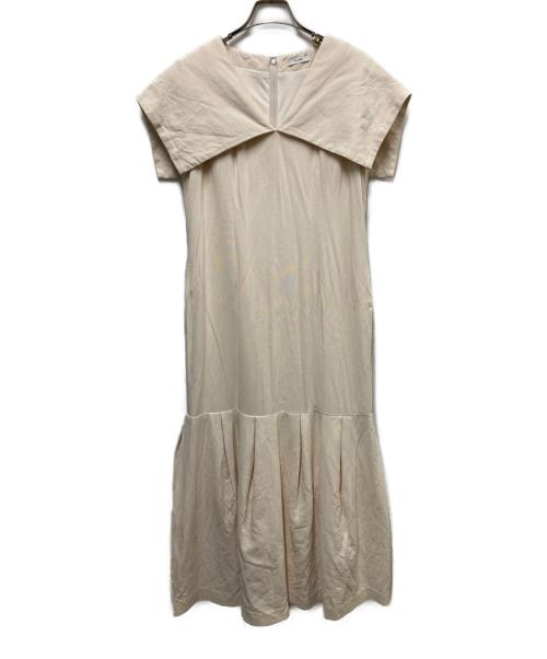 CLANE（クラネ）CLANE (クラネ) ビッグカラーワンピース ベージュ サイズ:2の古着・服飾アイテム