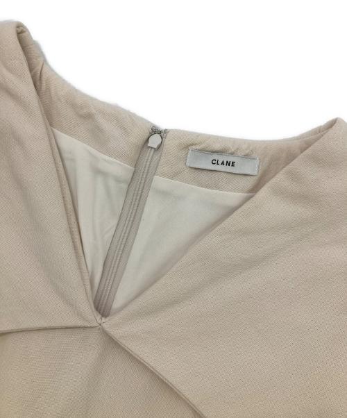 CLANE（クラネ）CLANE (クラネ) ビッグカラーワンピース ベージュ サイズ:2の古着・服飾アイテム