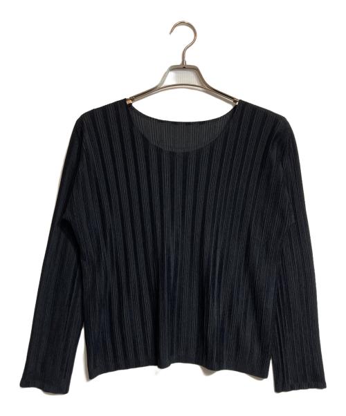 PLEATS PLEASE（プリーツプリーズ）PLEATS PLEASE (プリーツプリーズ) プリーツカットソー ブラック サイズ:3の古着・服飾アイテム