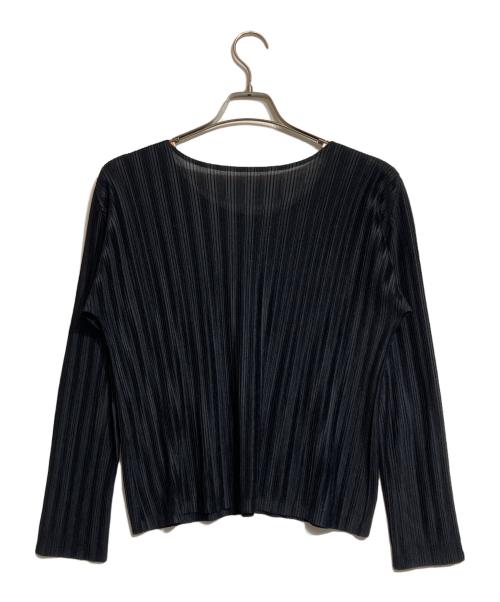 PLEATS PLEASE（プリーツプリーズ）PLEATS PLEASE (プリーツプリーズ) プリーツカットソー ブラック サイズ:3の古着・服飾アイテム