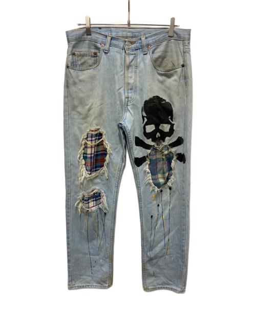 LEVI'S（リーバイス）LEVI'S (リーバイス) ペイントリメイクデニムパンツ インディゴ サイズ:34の古着・服飾アイテム