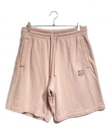maison kitsune（メゾンキツネ）の古着「BOLD FOX HEAD PATCH OVERSIZE JOG SHORTS」｜ピンク