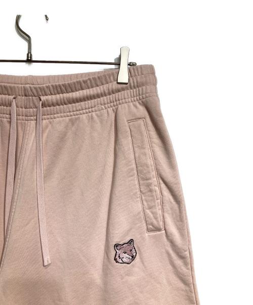 maison kitsune（メゾンキツネ）maison kitsune (メゾンキツネ) BOLD FOX HEAD PATCH OVERSIZE JOG SHORTS ピンク サイズ:Lの古着・服飾アイテム