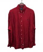 RALPH LAURENラルフローレン）の古着「90s シルクサテンシャツ」｜レッド