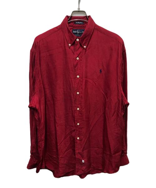 RALPH LAUREN（ラルフローレン）RALPH LAUREN (ラルフローレン) 90s シルクサテンシャツ レッド サイズ:Mの古着・服飾アイテム